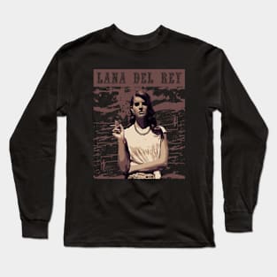 Lana Del Rey //  Brown vintage Long Sleeve T-Shirt